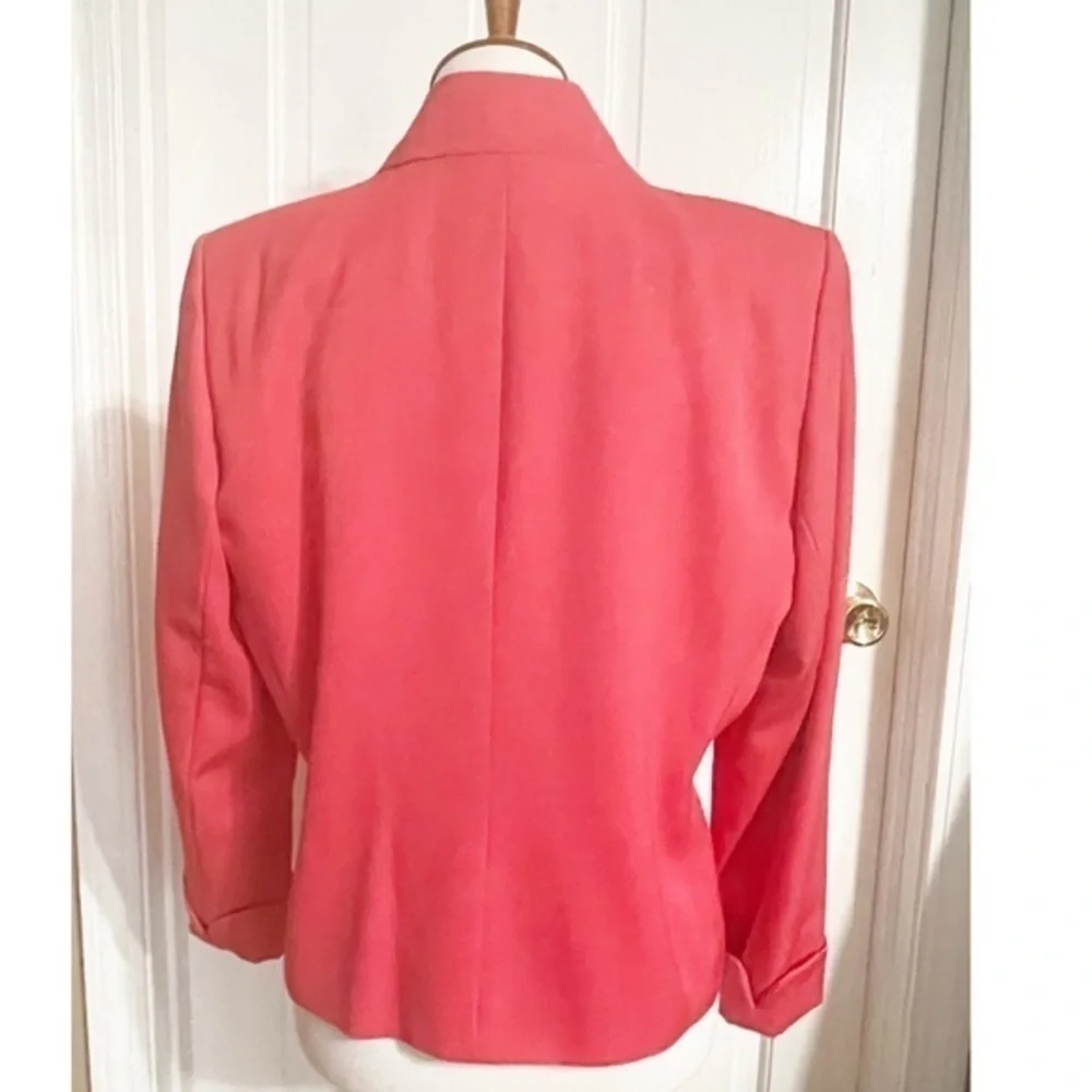 Christian Dior Vintage Double Breasted Pink Blazer With Shoulder Pads Sz 12